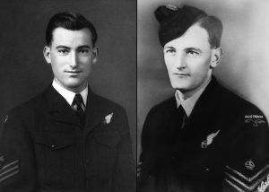 Doug Leak (left) and Mark Fry as Flight Sergeants in Bomber Command in 1944. Images supplied