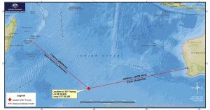 AMSA map of yacht location.