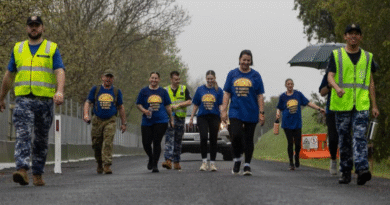 Personnel from RAAF Base Richmond on the Out of the Shadows Lifeline walk. Story by Flight Lieutenant Madeleine Magee. Photos by Leading Aircraftwoman Maddison Scott.