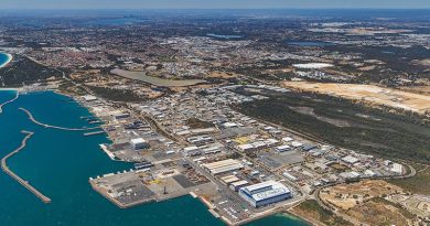 Aerial photo of Henderson, Western Australia. Supplied by Ventia.