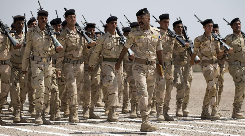 A new batch of Iraqi soldiers graduates.