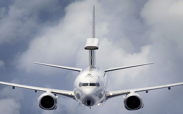 An E-7A Wedgetail on a training sortie.