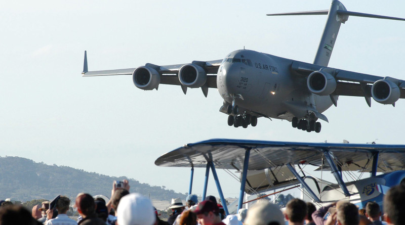 C-17 at Avalon. File photo by Brian Hartigan