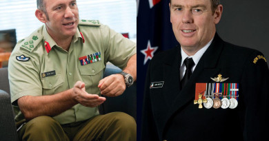 New Zealand's new Chief of Army Peter Kelly and Chief of Navy John Martin.