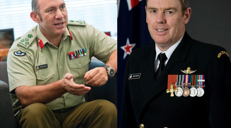 New Zealand's new Chief of Army Peter Kelly and Chief of Navy John Martin.