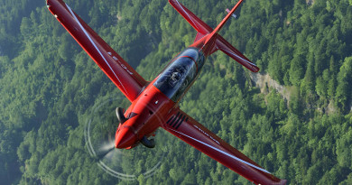 Stock image of a PC-21 aircraft supplied by Lockheed Martin and Pilatus.