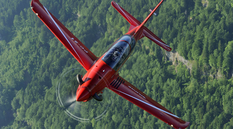 Stock image of a PC-21 aircraft supplied by Lockheed Martin and Pilatus.