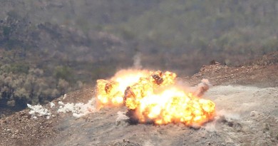 High explosives send shockwaves around High Range in Townsville during Exercise Black Dagger.