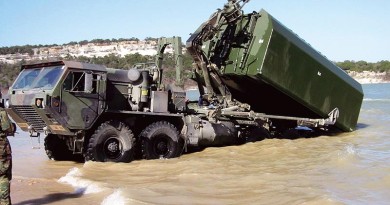 IRB bays are transportable on trucks, railway cars and transport aircrafts or as underslung load of a helicopter. GDELS photos