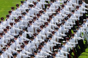 The Australian Defence Force Academy (ADFA) held its graduation parade on Thursday December 10, 2015. 240 officer cadets and midshipmen graduated from their military training and tertiary education. Photo by Michael Jackson-Rand