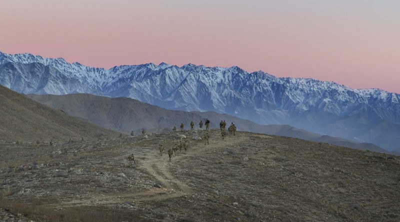 Afghan sunrise, Christmas Eve 2015, by Corporal Oliver Carter