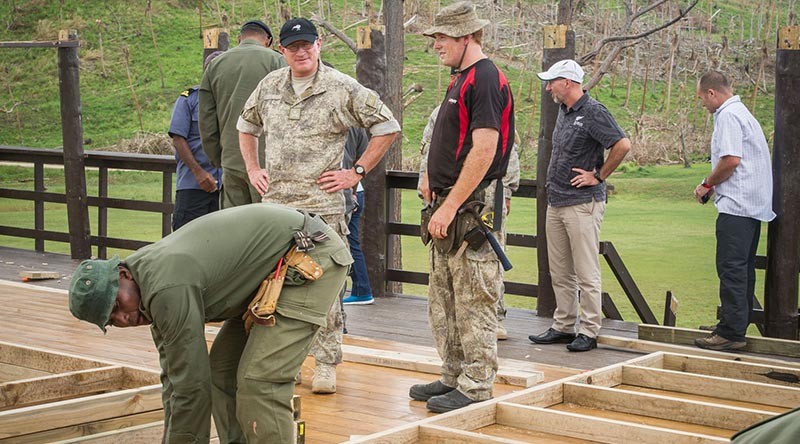 MAJGEN Tim Gall visits NZDF work sites on the island of Vanua Balavu in the northern Lau group, Fiji. NZDF photo