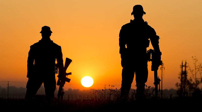 Australian Army snipers from Force Protection Company at the Taji Military Complex, Iraq. Photo by Corporal Jake Sims