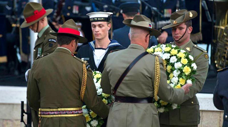 Anzac Day wreath laying. ADF file photo