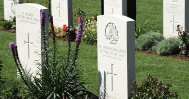 Fromelles headstones. Photo by Petty Officer Mez Merrill