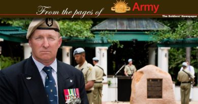 Former Australian Army soldier Corporal Gary Proctor, a survivor of the 1996 Black Hawk helicopter training accident, attends the 20th anniversary commemoration service held in Townsville on 12 June 2016. Photo by Corporal Mark Doran