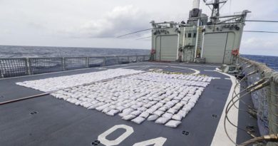 Approximately 952kg of heroin seized by HMAS Darwin during three consecutive vessel boardings off the African Coast. Photo by Able Seaman Sarah Ebsworth