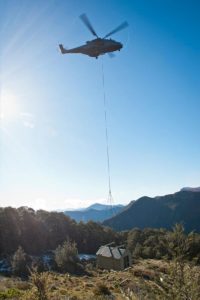 New Zealand's Department of Conservation, the New Zealand Army's 5 Movements Company, and 3 Sqn, Royal New Zealand Air Force move Fell Hut, in the Richmond Ranges to a new site. 