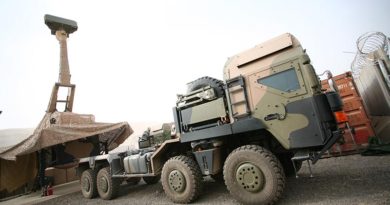 FILE PHOTO: An Australian counter rocket, artillery, mortar (CRAM) radar in Tarin Kot, Afghanistan. Photo by Brian Hartigan