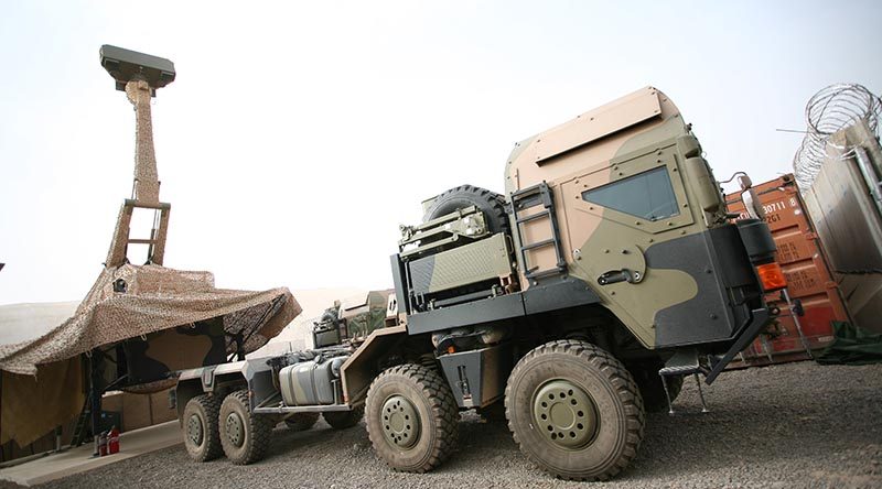 FILE PHOTO: An Australian counter rocket, artillery, mortar (CRAM) radar in Tarin Kot, Afghanistan. Photo by Brian Hartigan