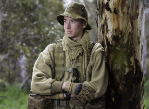 Australian Army Cadets trainee Cadet Corporal David Baker, from 504th Army Cadet Unit, during the annual cadet field exercise in Bindoon training area, north-east of Perth, on 1 October 2016.