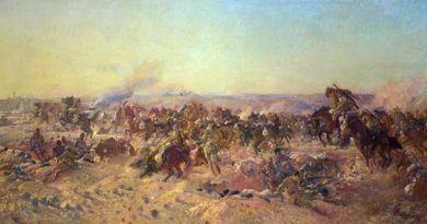 The Charge of the Australian Light Horse at Beersheba, 1917, painted by George Lambert in 1920 (Australian War Memorial collection), depicts Australian troopers with bayonets in hand and rifles slung across their backs during the charge on Beersheba.