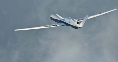 An MQ-4C Triton unmanned aircraft in flight. US Navy photo by Erik Hildebrandt.