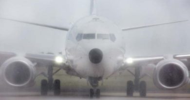 A47-001 the first RAAF Poseidon aircraft gets a water canon welcome to its home Base, RAAF Base Edinburgh. Photo by Corporal Craig Barrett.