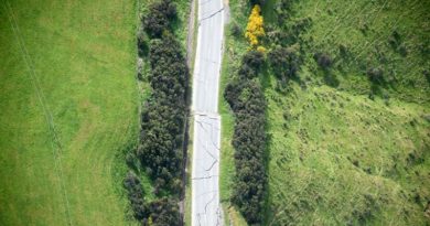 Inland Road, about 39km south-west of Kaikoura, suffered extensive damage from the earthquake. RNZDF photo.