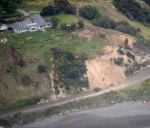 Earthquake damage as seen from a RNZAF Orion. 