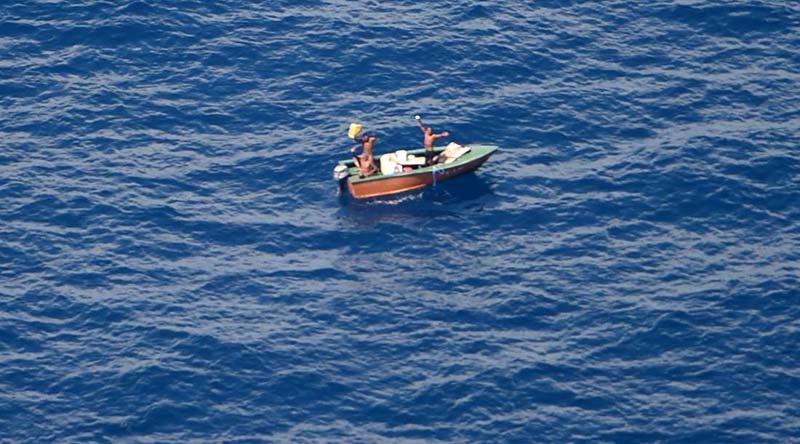 Three fishermen missing from Kiribati found by RNZAF Orion, 9 November 2016. NZDF photo