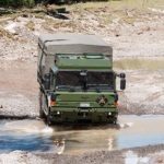 One of 27 NZDF trucks that travelled to Kaikoura today. NZDF photo.