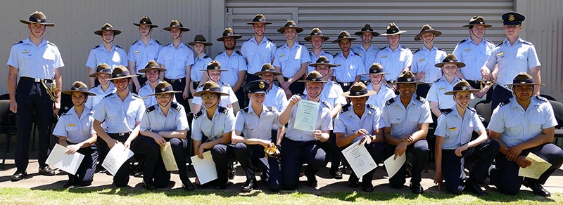604 Squadron Cadets after the 2016 annual parade and awards ceremony at Hampstead Barracks.