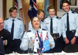 Banter, singing and various other entertainments made the 608 Squadron dining-in night one to remember.