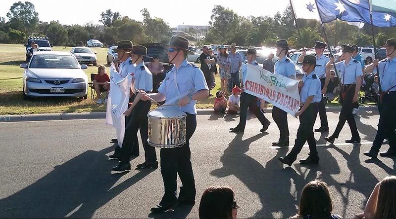 622 Squadron Cadets march in the Murray Bridge Christmas Pageant.