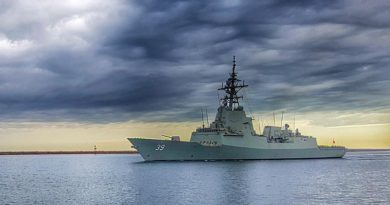 Air Warfare Destroyer NUSHIP Hobart commences its first series of sea trails, September 2016. Photo by Able Seaman Alan Lucas.