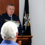 Pilot Officer (AAFC) Paul Rosenzweig, a retired Army Major, speaks at the launch of the book Never Take Life for Granted.