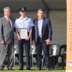 Young Citizen of the Year nominee CUO Samuel Mach (No 622 Squadron, AAFC) receives his certificate at the Murray Bridge Australia Day Ceremony.