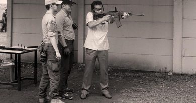 Training on the Kalashnikov Saiga 12-C. Photo supplied.