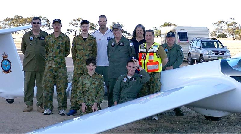 Cadets and staff of the December Gliding Camp at Balaklava