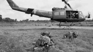 One of thousands of photos taken by Billy Cunneen in Vietnam – 1966, a US Army Iroquois takes off, after dropping off soldiers from 6RAR for a patrol. Click to enlarge.