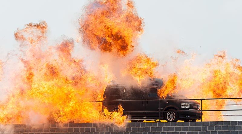 A scene from a daily demonstration at IDEX in the UAE. Photo supplied by IDEX.