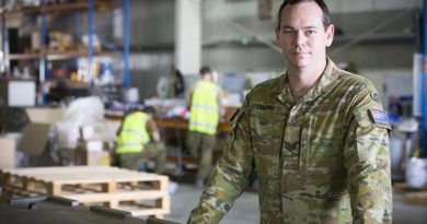 Sergeant Matthew Collins, a warehouse supervisor with Force Support Element 5, is looking forward to coming home when FSE6 arrives. Photo by Corporal Bill Solomou.