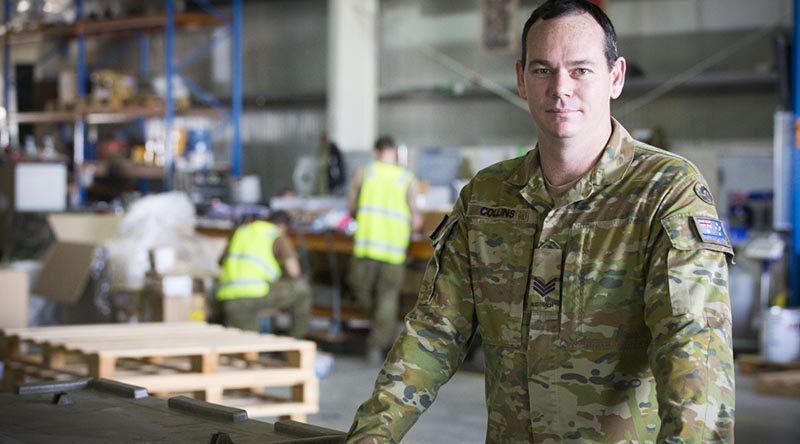 Sergeant Matthew Collins, a warehouse supervisor with Force Support Element 5, is looking forward to coming home when FSE6 arrives. Photo by Corporal Bill Solomou.