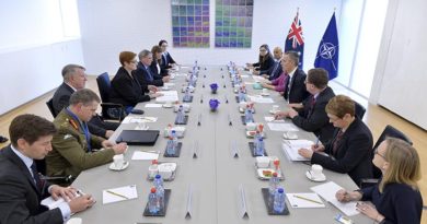 Bilateral meeting between Defence Minister Marise Payne and NATO Secretary General Jens Stoltenberg. NATO photo.