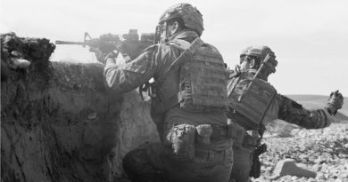 A member of the Special Operations Task Group throws a grenade during a range practise in Uruzgan province, southern Afghanistan. File photo by SOTG.