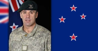 New Zealand Sergeant Major of the Army Warrant Officer Class 1 Clive Douglas.