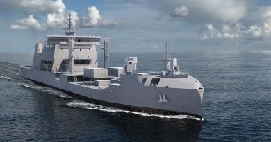 Artist's impression of the yet-to-be-built HMNZS Aotearoa. Supplied by NZDF.