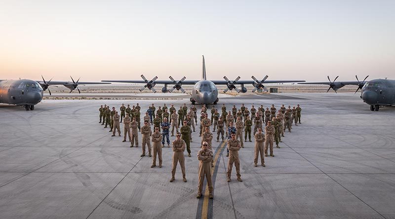 New Zealand Defence Force Hercules contingent in the Middle East. ADF photo.