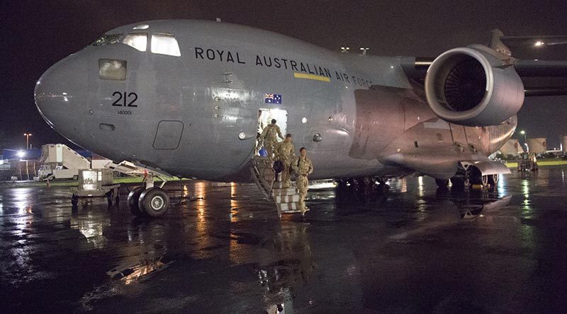 New Zealand Defence Force troops from the fourth rotation to Iraq arrive home.